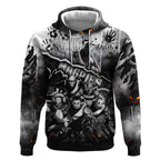 Step Into Horror Domain Magpies Football Hoodie Halloween Horror Movie Characters - Aussie Hoodie