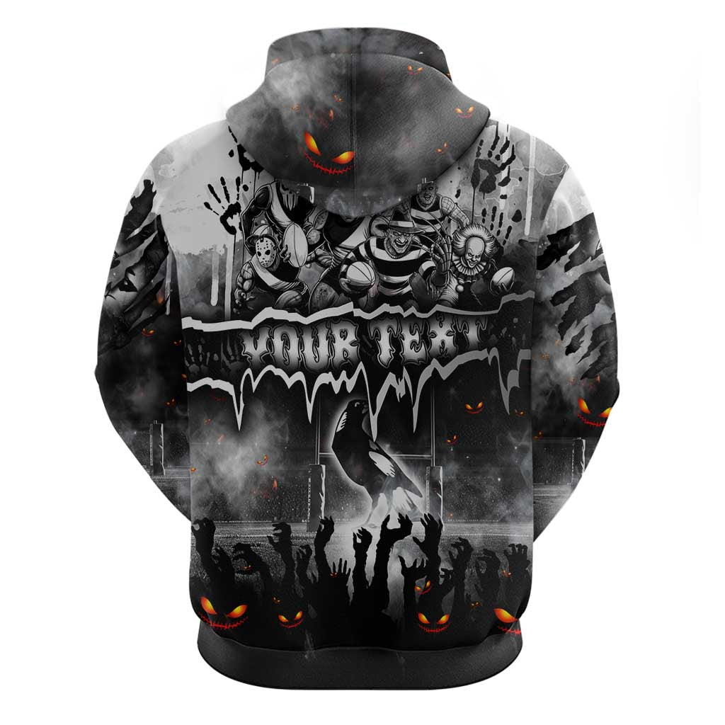 Step Into Horror Domain Magpies Football Hoodie Halloween Horror Movie Characters - Aussie Hoodie