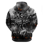 Step Into Horror Domain Magpies Football Hoodie Halloween Horror Movie Characters - Aussie Hoodie