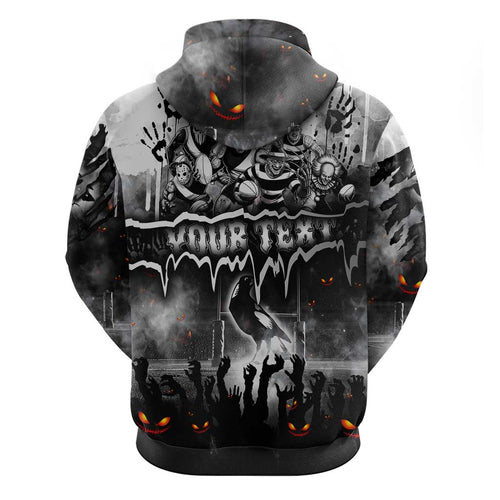 Step Into Horror Domain Magpies Football Hoodie Halloween Horror Movie Characters - Aussie Hoodie