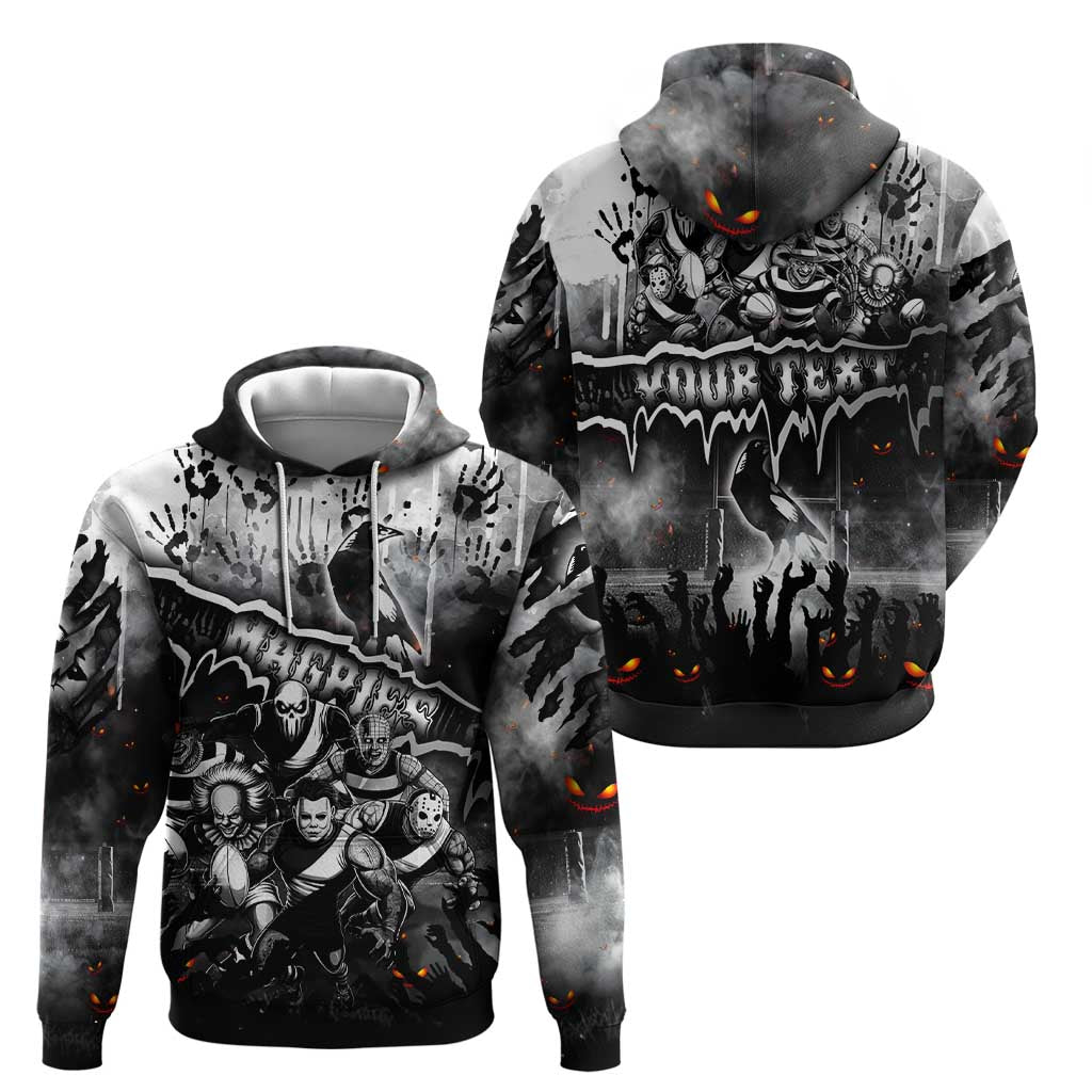 Step Into Horror Domain Magpies Football Hoodie Halloween Horror Movie Characters - Aussie Hoodie