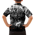 Step Into Horror Domain Magpies Football Kid Hawaiian Shirt Halloween Horror Movie Characters - Aussie Hoodie