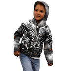 Step Into Horror Domain Magpies Football Kid Hoodie Halloween Horror Movie Characters - Aussie Hoodie