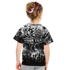Step Into Horror Domain Magpies Football Kid T Shirt Halloween Horror Movie Characters - Aussie Hoodie