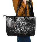 Step Into Horror Domain Magpies Football Leather Tote Bag Halloween Horror Movie Characters - Aussie Hoodie