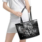 Step Into Horror Domain Magpies Football Leather Tote Bag Halloween Horror Movie Characters - Aussie Hoodie