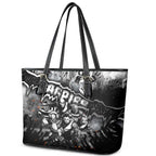 Step Into Horror Domain Magpies Football Leather Tote Bag Halloween Horror Movie Characters - Aussie Hoodie