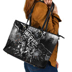 Step Into Horror Domain Magpies Football Leather Tote Bag Halloween Horror Movie Characters - Aussie Hoodie