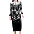 Step Into Horror Domain Magpies Football Long Sleeve Bodycon Dress Halloween Horror Movie Characters - Aussie Hoodie