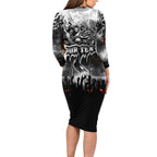 Step Into Horror Domain Magpies Football Long Sleeve Bodycon Dress Halloween Horror Movie Characters - Aussie Hoodie