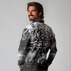 Step Into Horror Domain Magpies Football Long Sleeve Polo Shirt Halloween Horror Movie Characters - Aussie Hoodie