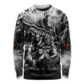 Step Into Horror Domain Magpies Football Long Sleeve Shirt Halloween Horror Movie Characters - Aussie Hoodie