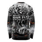 Step Into Horror Domain Magpies Football Long Sleeve Shirt Halloween Horror Movie Characters - Aussie Hoodie