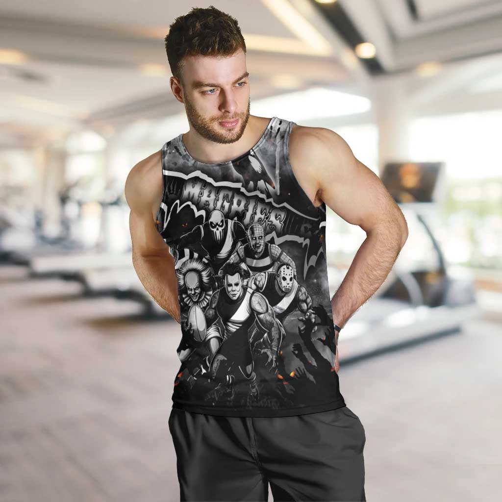 Step Into Horror Domain Magpies Football Men Tank Top Halloween Horror Movie Characters - Aussie Hoodie