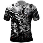 Step Into Horror Domain Magpies Football Polo Shirt Halloween Horror Movie Characters - Aussie Hoodie