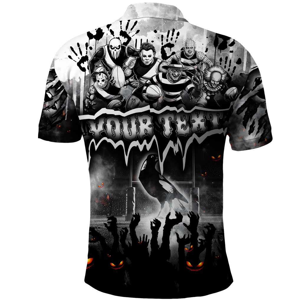 Step Into Horror Domain Magpies Football Polo Shirt Halloween Horror Movie Characters - Aussie Hoodie