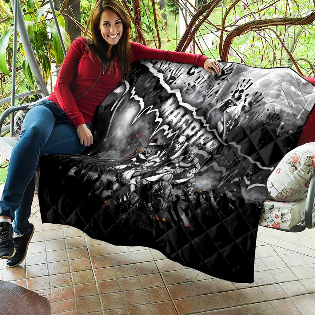Step Into Horror Domain Magpies Football Quilt Halloween Horror Movie Characters - Aussie Hoodie