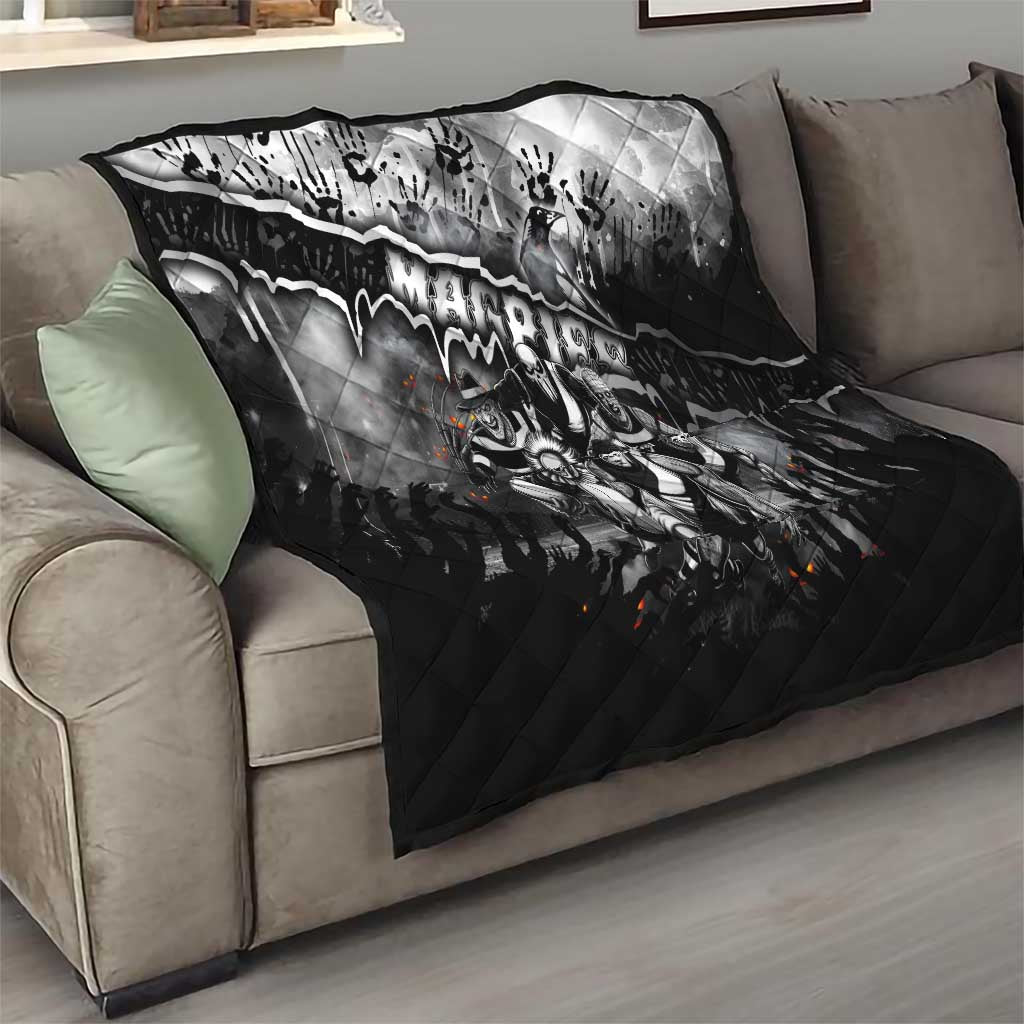 Step Into Horror Domain Magpies Football Quilt Halloween Horror Movie Characters - Aussie Hoodie