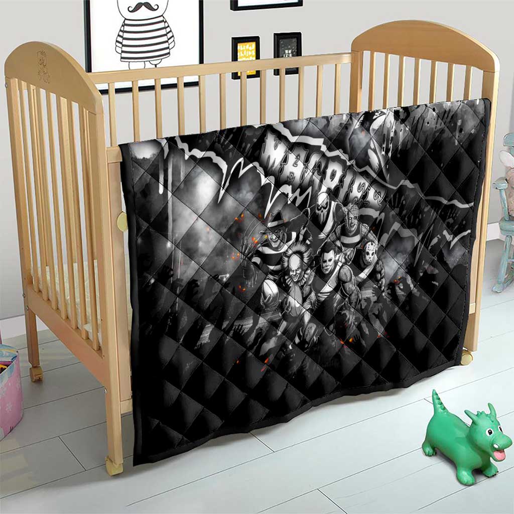 Step Into Horror Domain Magpies Football Quilt Halloween Horror Movie Characters - Aussie Hoodie