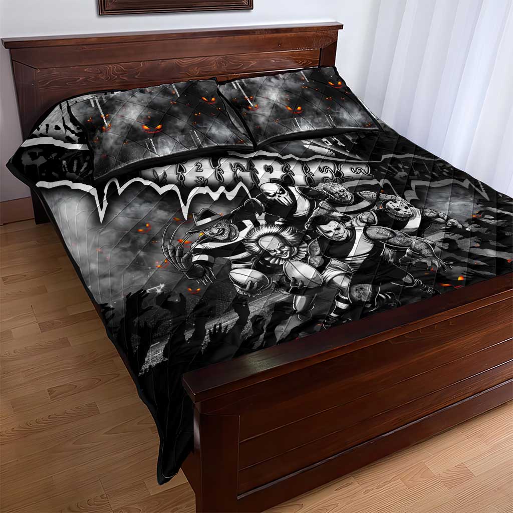 Step Into Horror Domain Magpies Football Quilt Bed Set Halloween Horror Movie Characters - Aussie Hoodie