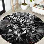 Step Into Horror Domain Magpies Football Round Carpet Halloween Horror Movie Characters - Aussie Hoodie