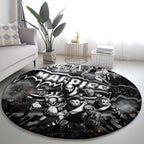 Step Into Horror Domain Magpies Football Round Carpet Halloween Horror Movie Characters - Aussie Hoodie