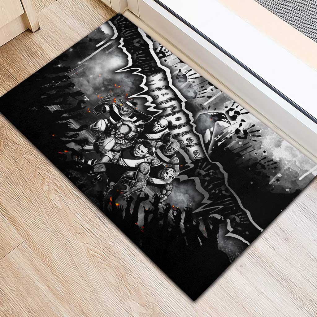 Step Into Horror Domain Magpies Football Rubber Doormat Halloween Horror Movie Characters - Aussie Hoodie