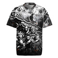 Step Into Horror Domain Magpies Football Rugby Jersey Halloween Horror Movie Characters - Aussie Hoodie