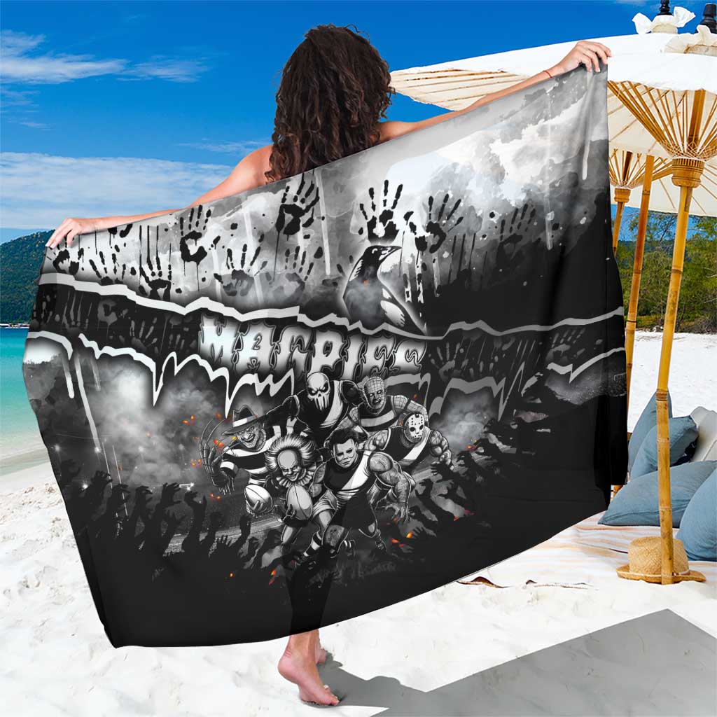Step Into Horror Domain Magpies Football Sarong Halloween Horror Movie Characters - Aussie Hoodie