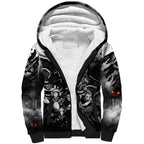 Step Into Horror Domain Magpies Football Sherpa Hoodie Halloween Horror Movie Characters - Aussie Hoodie