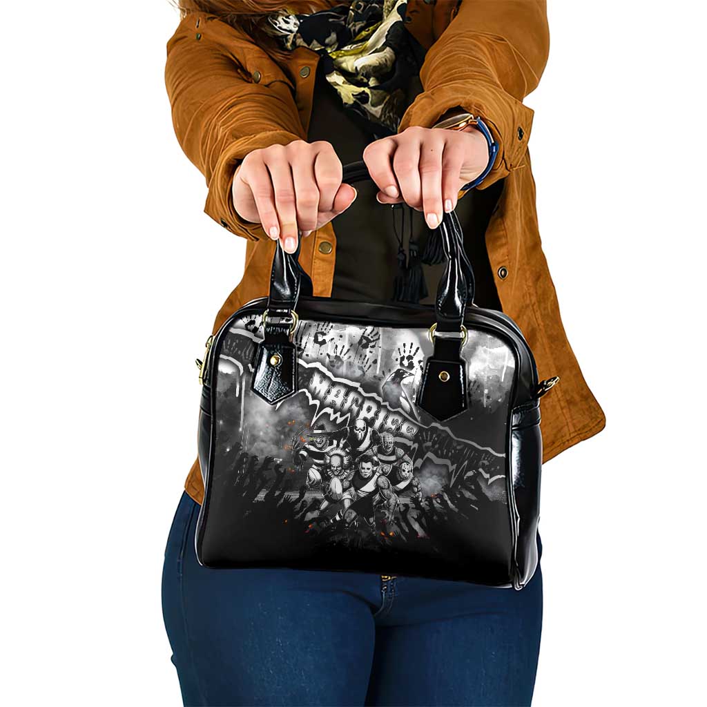 Step Into Horror Domain Magpies Football Shoulder Handbag Halloween Horror Movie Characters - Aussie Hoodie