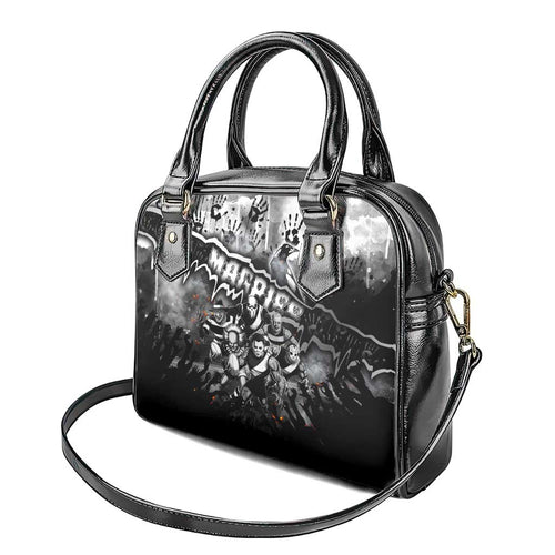 Step Into Horror Domain Magpies Football Shoulder Handbag Halloween Horror Movie Characters - Aussie Hoodie