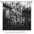 Step Into Horror Domain Magpies Football Shower Curtain Halloween Horror Movie Characters - Aussie Hoodie