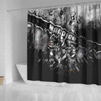 Step Into Horror Domain Magpies Football Shower Curtain Halloween Horror Movie Characters - Aussie Hoodie