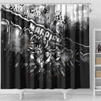 Step Into Horror Domain Magpies Football Shower Curtain Halloween Horror Movie Characters - Aussie Hoodie