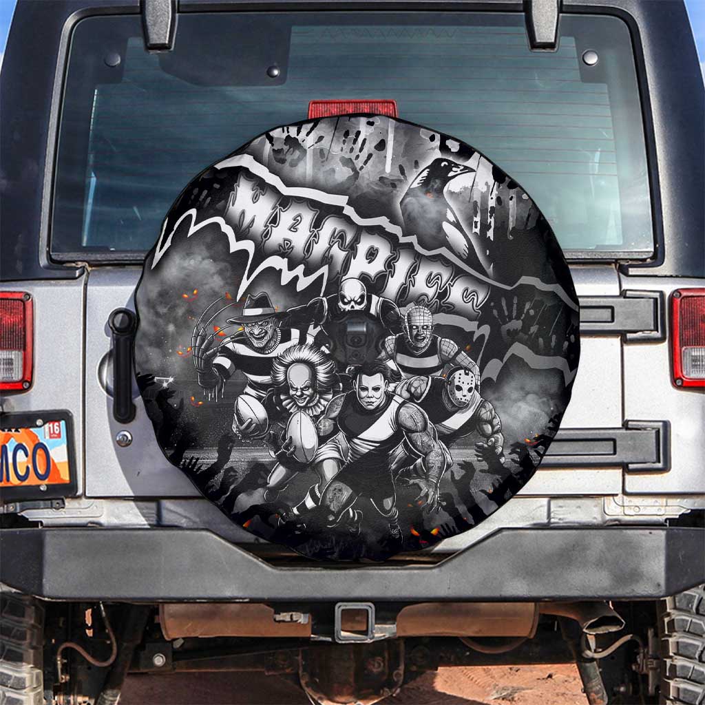 Step Into Horror Domain Magpies Football Spare Tire Cover Halloween Horror Movie Characters - Aussie Hoodie