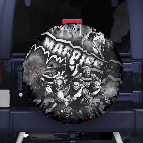 Step Into Horror Domain Magpies Football Spare Tire Cover Halloween Horror Movie Characters - Aussie Hoodie