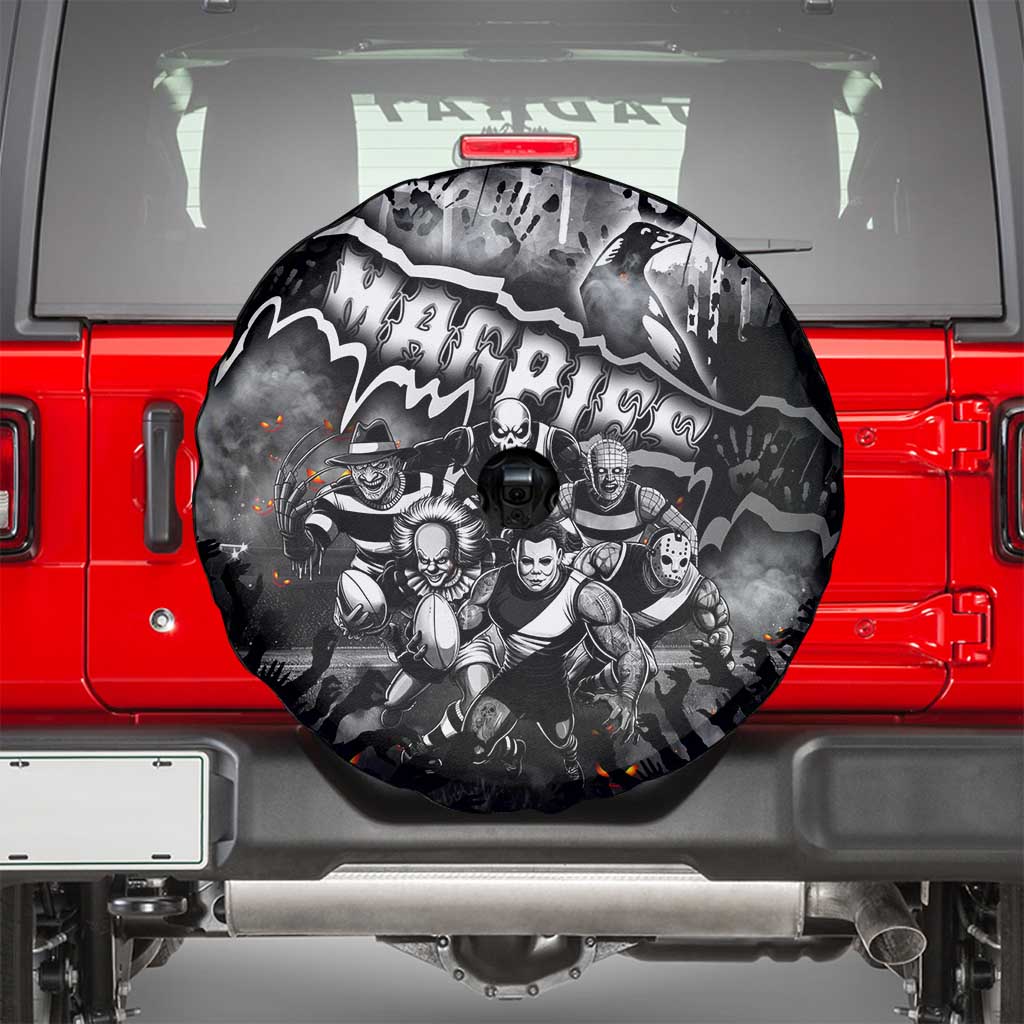 Step Into Horror Domain Magpies Football Spare Tire Cover Halloween Horror Movie Characters - Aussie Hoodie