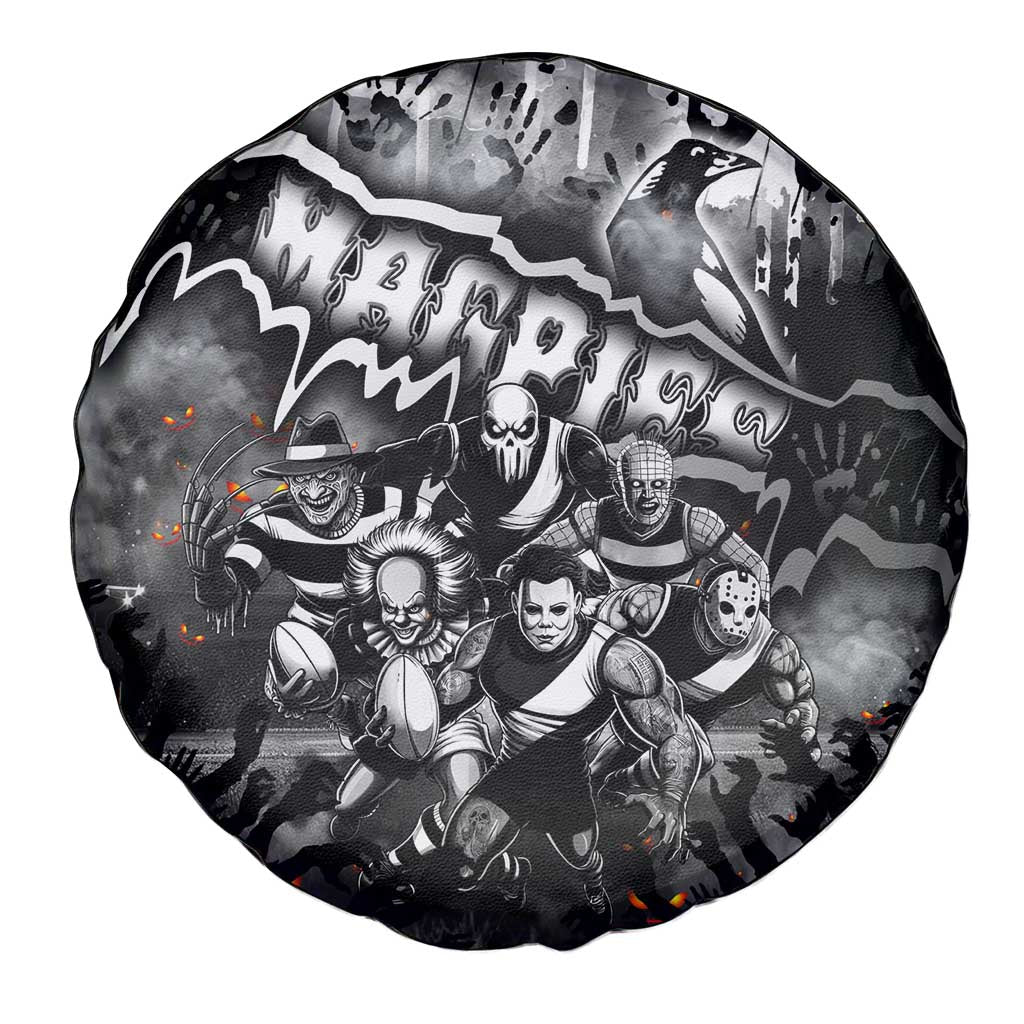 Step Into Horror Domain Magpies Football Spare Tire Cover Halloween Horror Movie Characters - Aussie Hoodie