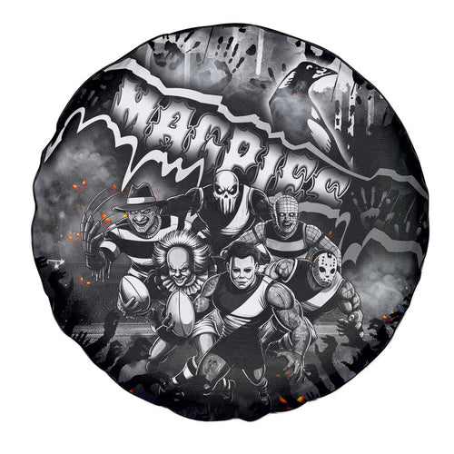 Step Into Horror Domain Magpies Football Spare Tire Cover Halloween Horror Movie Characters - Aussie Hoodie