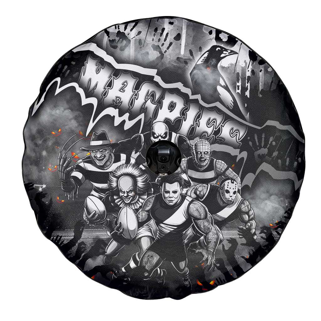 Step Into Horror Domain Magpies Football Spare Tire Cover Halloween Horror Movie Characters - Aussie Hoodie