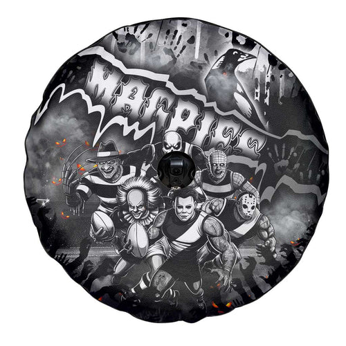 Step Into Horror Domain Magpies Football Spare Tire Cover Halloween Horror Movie Characters - Aussie Hoodie