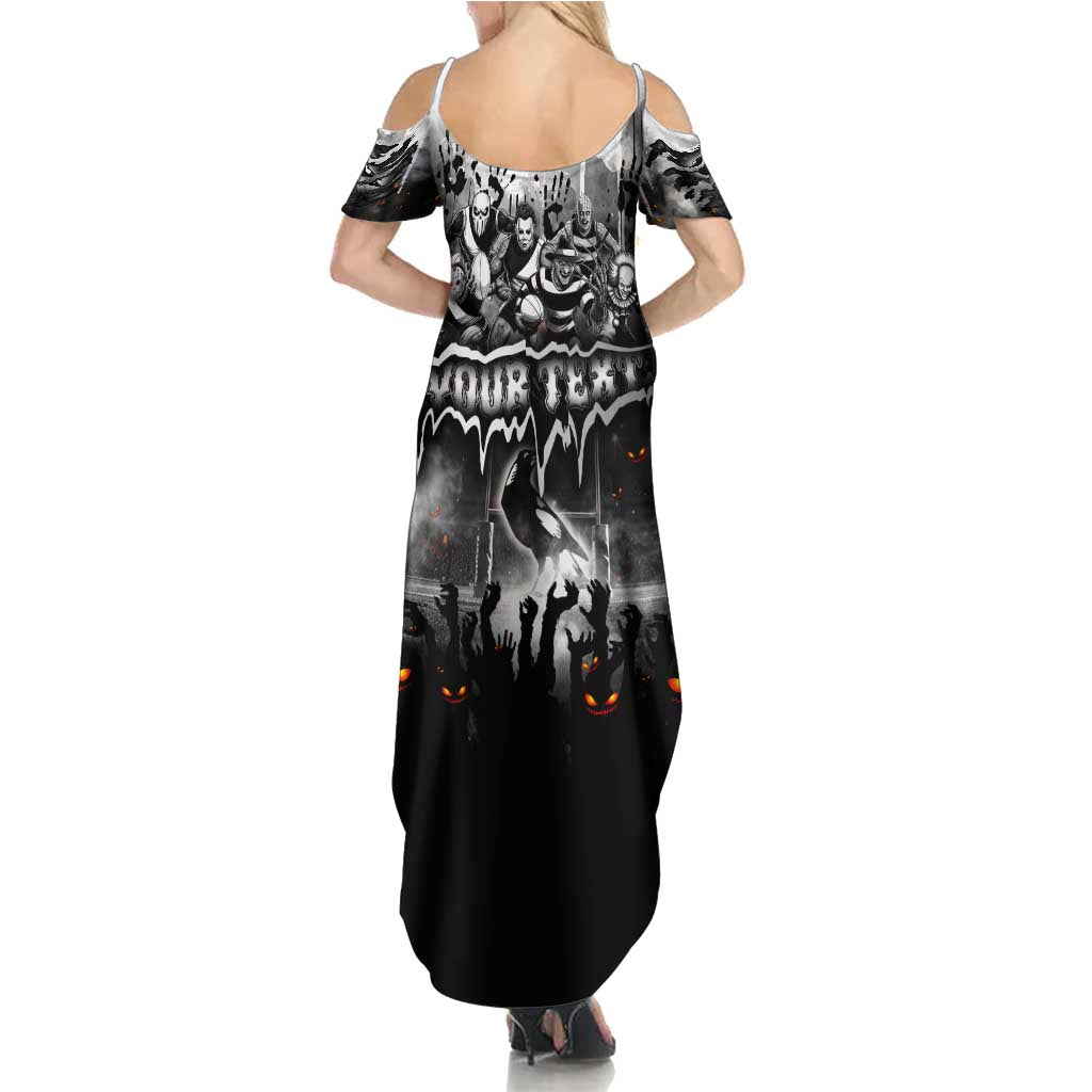Step Into Horror Domain Magpies Football Summer Maxi Dress Halloween Horror Movie Characters - Aussie Hoodie