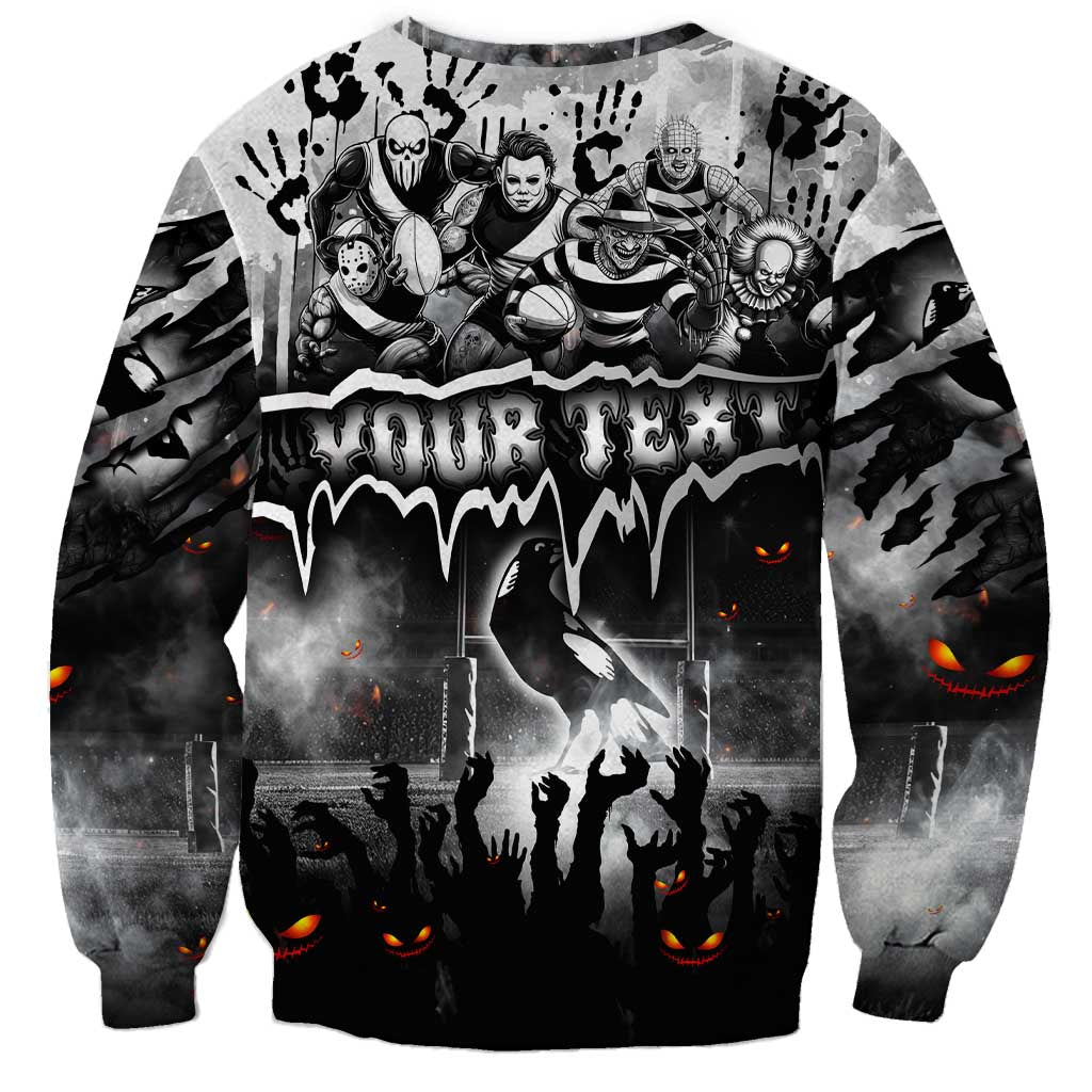 Step Into Horror Domain Magpies Football Sweatshirt Halloween Horror Movie Characters - Aussie Hoodie