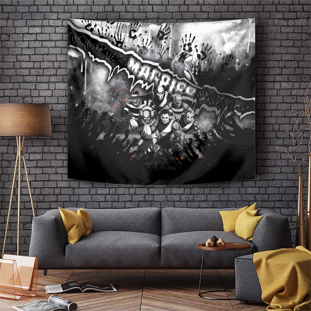 Step Into Horror Domain Magpies Football Tapestry Halloween Horror Movie Characters - Aussie Hoodie