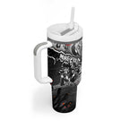 Step Into Horror Domain Magpies Football Tumbler With Handle Halloween Horror Movie Characters - Aussie Hoodie