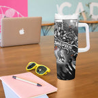Step Into Horror Domain Magpies Football Tumbler With Handle Halloween Horror Movie Characters - Aussie Hoodie