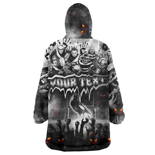 Step Into Horror Domain Magpies Football Wearable Blanket Hoodie Halloween Horror Movie Characters - Aussie Hoodie