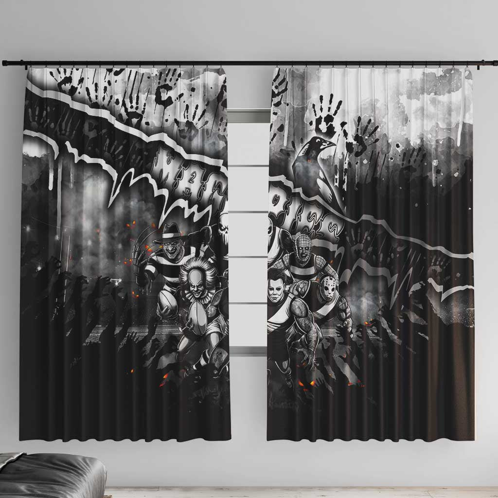 Step Into Horror Domain Magpies Football Window Curtain Halloween Horror Movie Characters - Aussie Hoodie