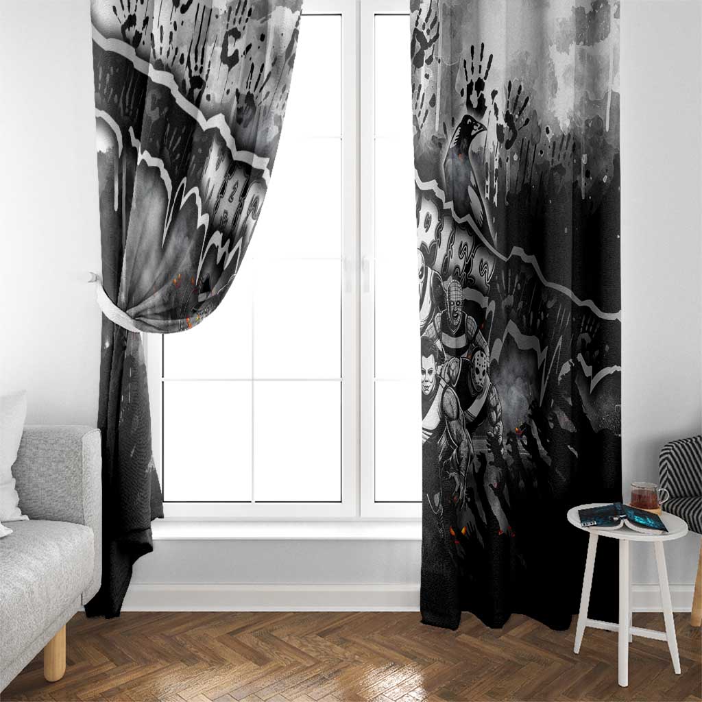 Step Into Horror Domain Magpies Football Window Curtain Halloween Horror Movie Characters - Aussie Hoodie
